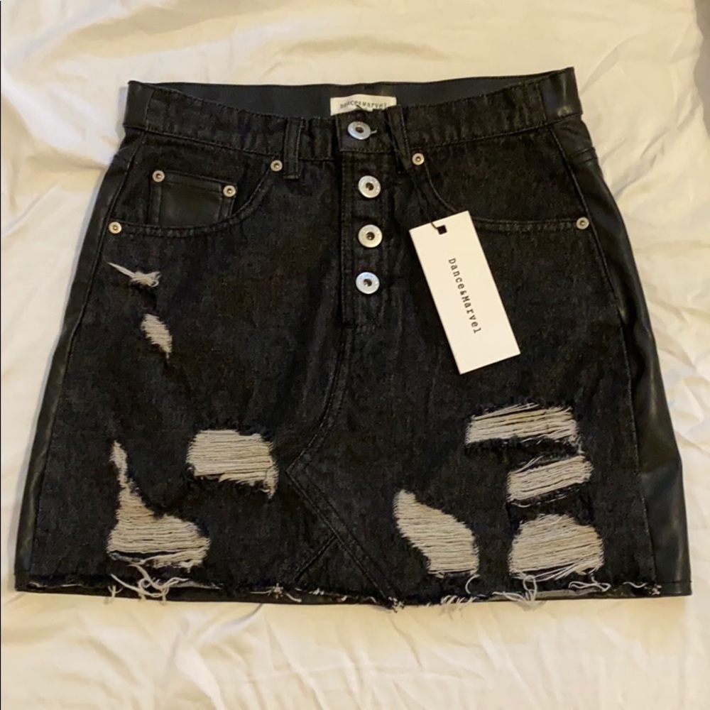 BRAND NEW Dance & Marvel distressed skirt